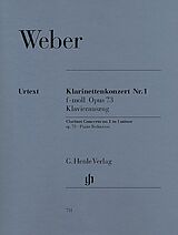 Carl Maria von Weber Notenblätter Konzert f-Moll Nr.1 op.73 für Klarinette und Orchester