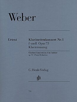 Carl Maria von Weber Notenblätter Konzert f-Moll Nr.1 op.73 für Klarinette und Orchester