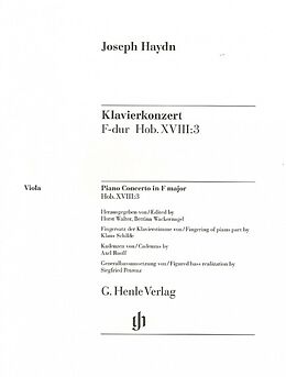 Franz Joseph Haydn Notenblätter Konzert F-Dur Hob.XVIII-3