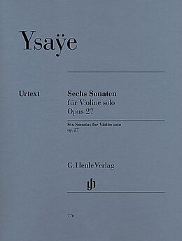 Eugène Ysaye Notenblätter 6 Sonaten op.27