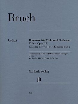 Max Bruch Notenblätter Romanze F-Dur op.85 für Viola und Orchester