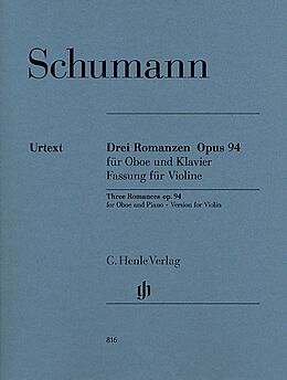 Robert Schumann Notenblätter 3 Romanzen op.94 für Oboe und Klavier