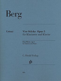 Alban Berg Notenblätter 4 Stücke op.5
