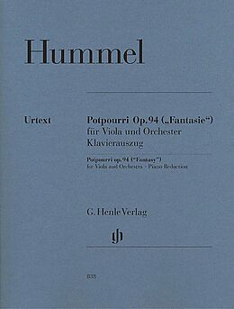Johann Nepomuk Hummel Notenblätter Potpourri op.94 für Viola und Orchester