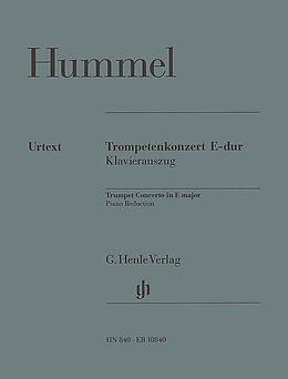 Johann Nepomuk Hummel Notenblätter Konzert E-Dur für Trompete und Orchester
