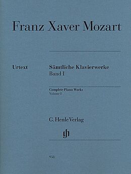Franz Xaver Mozart Notenblätter Sämtliche Klavierwerke Band 1