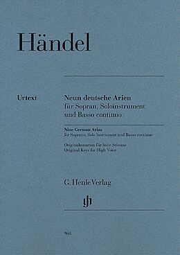 Georg Friedrich Händel Notenblätter 9 deutsche Arien