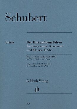 Franz Schubert Notenblätter Der Hirt auf dem Felsen D965