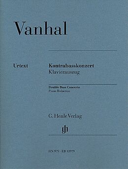 Johann Baptist (Krtitel) Vanhal Notenblätter Konzert Es-Dur für Kontrabass und Orchester