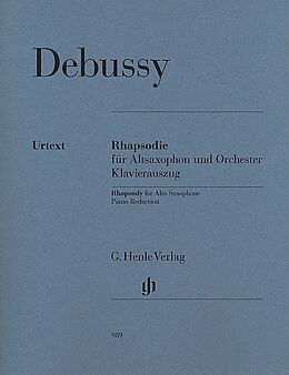 Claude Debussy Notenblätter Rhapsodie für Altsaxophon und Orchester
