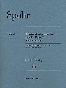 Ludwig (Louis) Spohr Notenblätter Konzert c-Moll Nr.1 op.26 für Klarinette und Orchester