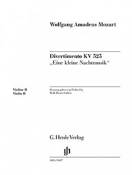 Wolfgang Amadeus Mozart Notenblätter Eine kleine Nachtmusik KV525