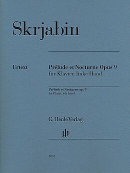 Alexander Skriabin Notenblätter Prélude et Nocturne op.9