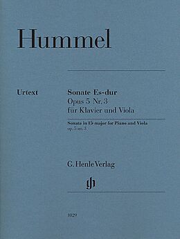 Johann Nepomuk Hummel Notenblätter Sonate Es-Dur op.5,3