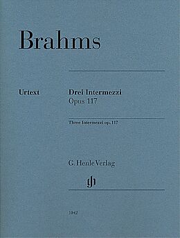 Johannes Brahms Notenblätter 3 Intermezzi op.117