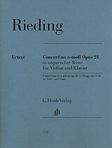 Oskar Rieding Notenblätter Concertino a-moll op.21 in ungarischer Weise