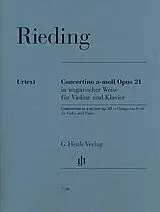 Oskar Rieding Notenblätter Concertino a-moll op.21 in ungarischer Weise