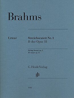Johannes Brahms Notenblätter Sextett B-Dur Nr.1 op.18