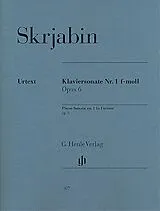 Alexander Skriabin Notenblätter Sonate f-Moll Nr.1 op.6