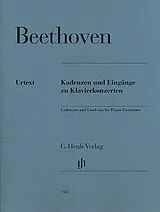 Ludwig van Beethoven Notenblätter Kadenzen und Eingänge zu Klavierkonzerten