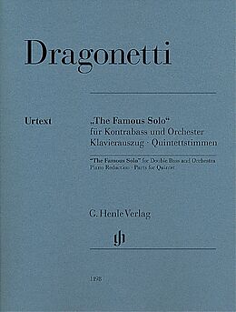 Domenico Dragonetti Notenblätter The famous Solo für Kontrabass und Orchester