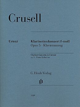 Bernhard Henrik Crusell Notenblätter Konzert f-Moll op.5 für Klarinette und Orchester