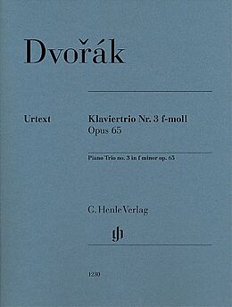 Antonin Leopold Dvorak Notenblätter Trio f-Moll Nr.3 op.65