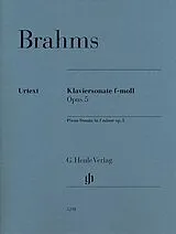 Johannes Brahms Notenblätter Sonate f-Moll op.5