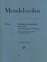Felix Mendelssohn-Bartholdy Notenblätter Romance sans paroles op.109