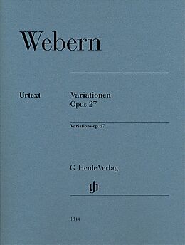 Anton von Webern Notenblätter Variationen op.27
