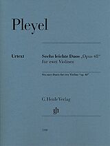 Ignaz Joseph Pleyel Notenblätter 6 leichte Duos op.48