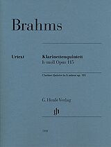 Johannes Brahms Notenblätter Klarinettenquintett h-moll op.115