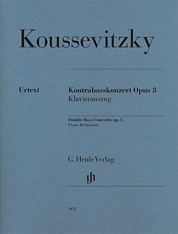 Serge Koussevitzky Notenblätter Kontrabasskonzert op. 3