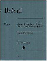 Jean Baptiste Bréval Notenblätter Sonate C-Dur Nr.1 op.40