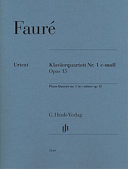 Gabriel Urbain Fauré Notenblätter Klavierquartett Nr.1 in c-moll op.15