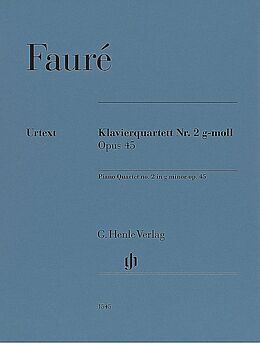 Gabriel Urbain Fauré Notenblätter Klavierquartett g-moll Nr. 2 op. 45