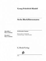 Georg Friedrich Händel Notenblätter 6 Blockflötensonaten
