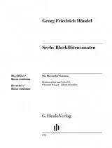 Georg Friedrich Händel Notenblätter 6 Blockflötensonaten