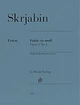 Alexander Skriabin Notenblätter Etüde cis-moll op.2,1