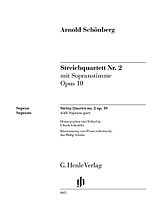 Arnold Schönberg Notenblätter Streichquartett Nr.2 op.10
