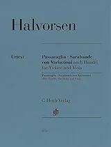 Johan Halvorsen Notenblätter Passacaglia, Sarabande con variazioni nach Händel
