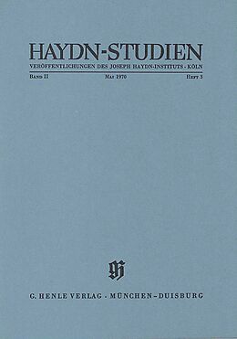 Notenblätter Haydn-Studien Band 2 Teil 3 von 
