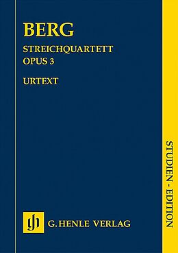 Alban Berg Notenblätter Streichquartett op.3
