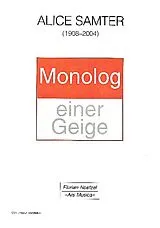 Alice Samter Notenblätter Monolog einer Geige