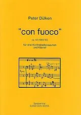 Peter Dülken Notenblätter Con fuoco op.58 für 3 Kontrabassposaunen