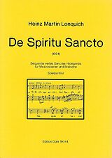 Heinz Martin Lonquich Notenblätter De spiritu sancto Sequentia verbis