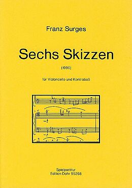 Franz Surges Notenblätter 6 Skizzen für Violoncello und