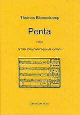 Thomas Blomenkamp Notenblätter Penta (1996) für Flöte, Violine, Violoncello