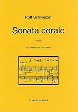 Rolf Schweizer Notenblätter Sonata corale