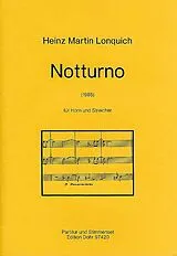 Heinz Martin Lonquich Notenblätter Notturno für Horn und Streicher